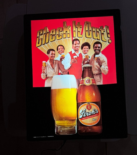 Vintage stroh beer lighted - stroh's,